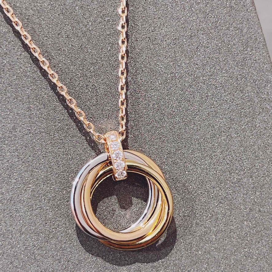 ¡®Dream¡¯TRINITY NECKLACE GOLD  DIAMONDS