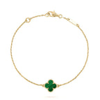 ¡®Dream¡¯CLOVER BRACELET MALACHITE 1 MOTIF