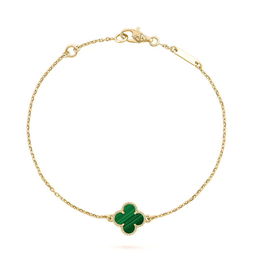 ¡®Dream¡¯CLOVER BRACELET MALACHITE 1 MOTIF