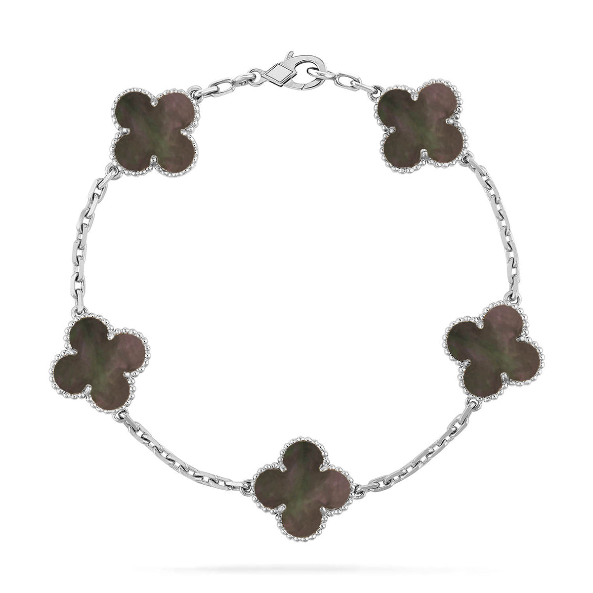 [Dream]New CLOVER 5 MOTIF GRAY MOP BRACELET COLLECTION