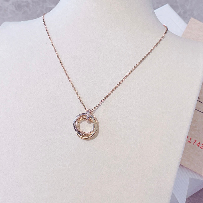 ¡®Dream¡¯TRINITY NECKLACE GOLD  DIAMONDS