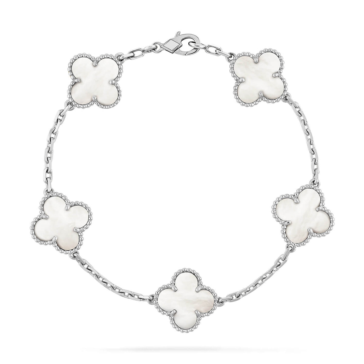 [Dream]New CLOVER WHITE PEARL MOP 5 MOTIF BRACELET COLLECTION