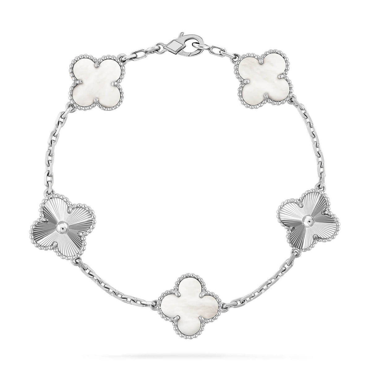 [Dream]New CLOVER WHITE PEARL MOP 5 MOTIF BRACELET COLLECTION