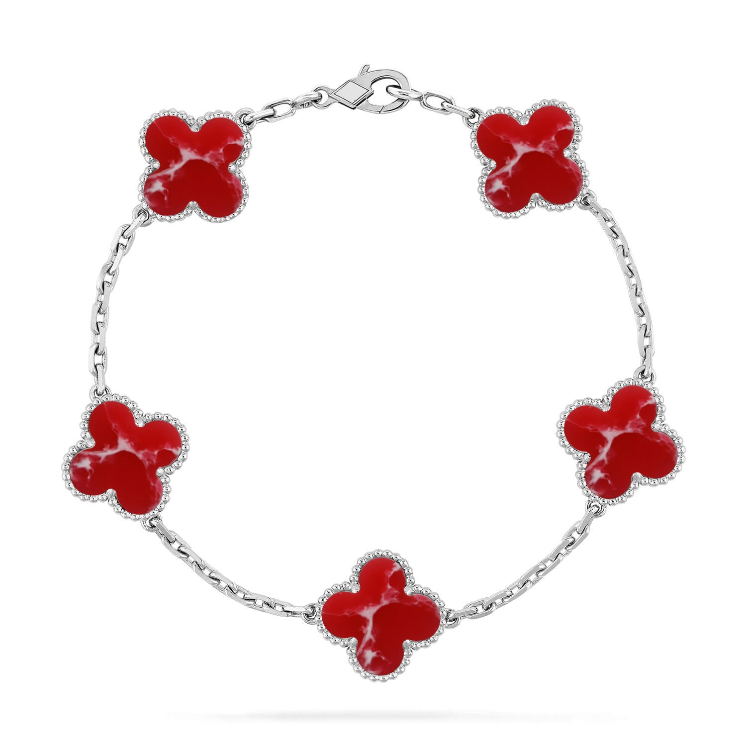 [Dream]New CLOVER 5 MOTIF RED PATTERN BRACELET COLLECTION