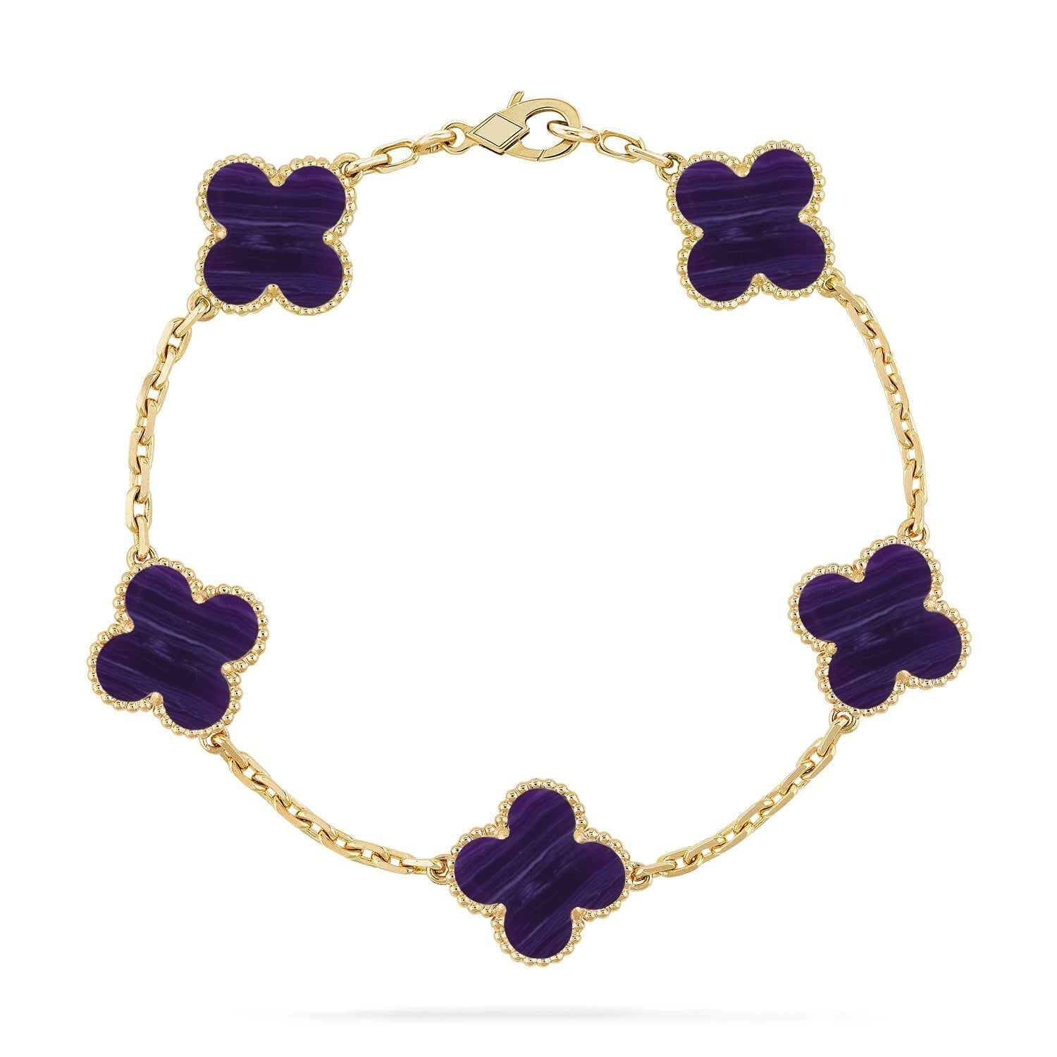 [Dream]New CLOVER 5 MOTIF PURPLE STRIPES BRACELET COLLECTION