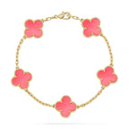 [Dream]New  CLOVER 5 MOTIFS  PINK MOP BRACELET COLLECTION