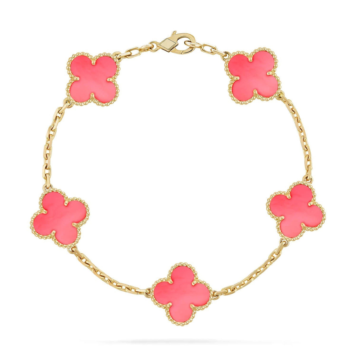 [Dream]New  CLOVER 5 MOTIFS  PINK MOP BRACELET COLLECTION