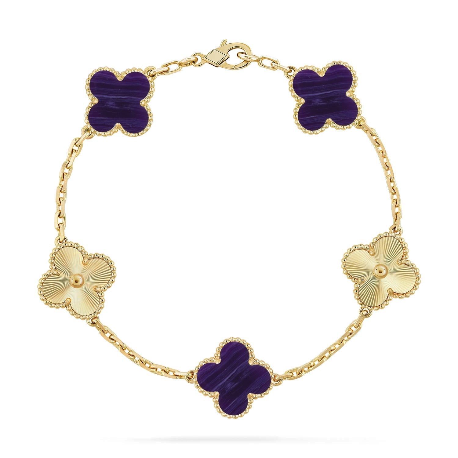 [Dream]New CLOVER 5 MOTIF PURPLE STRIPES BRACELET COLLECTION