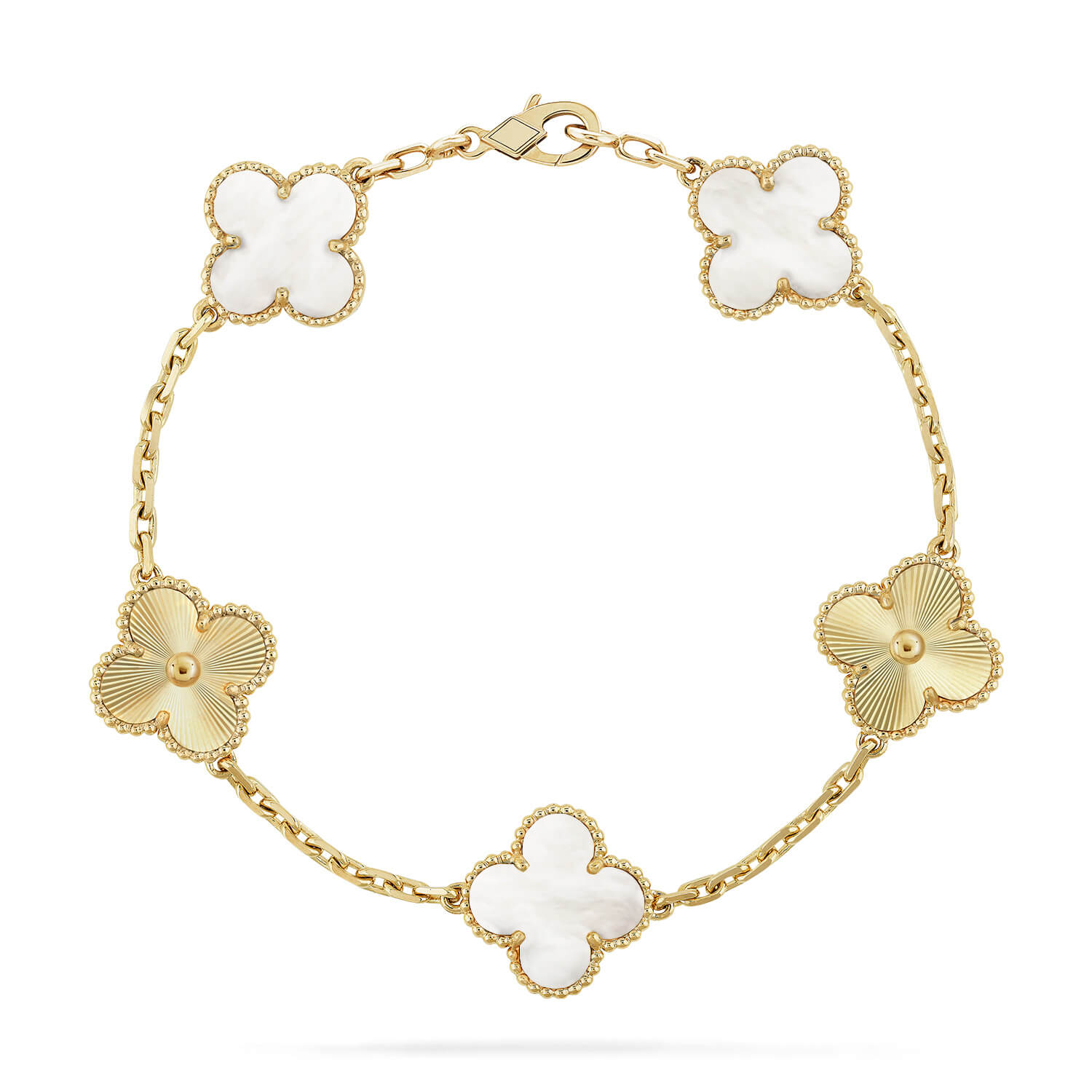 [Dream]New CLOVER WHITE PEARL MOP 5 MOTIF BRACELET COLLECTION