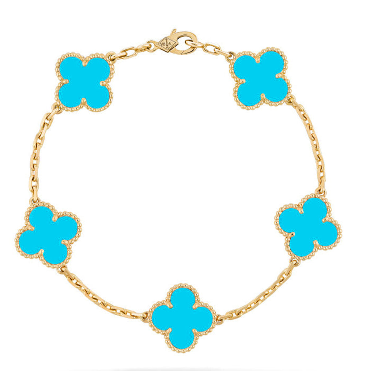 [Dream]New  CLOVER 5 MOTIF TURQUOISE BRACELET COLLECTION