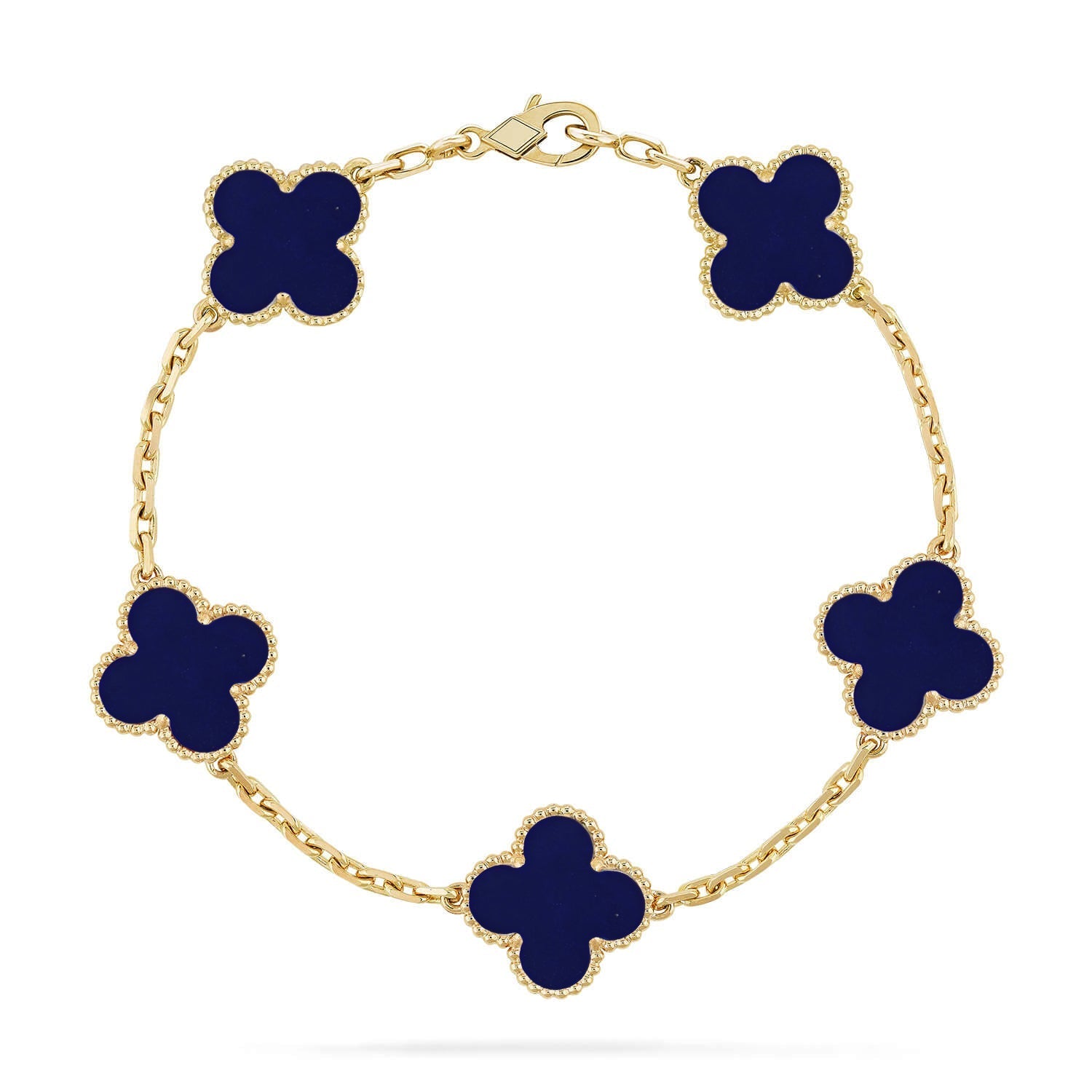 [Dream]New CLOVER 5 MOTIF LAPIS LAZULI BRACELET COLLECTION
