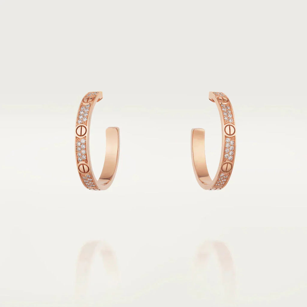 «Dream» LOVE DIAMANT ROSÉGOLD CREOLEN