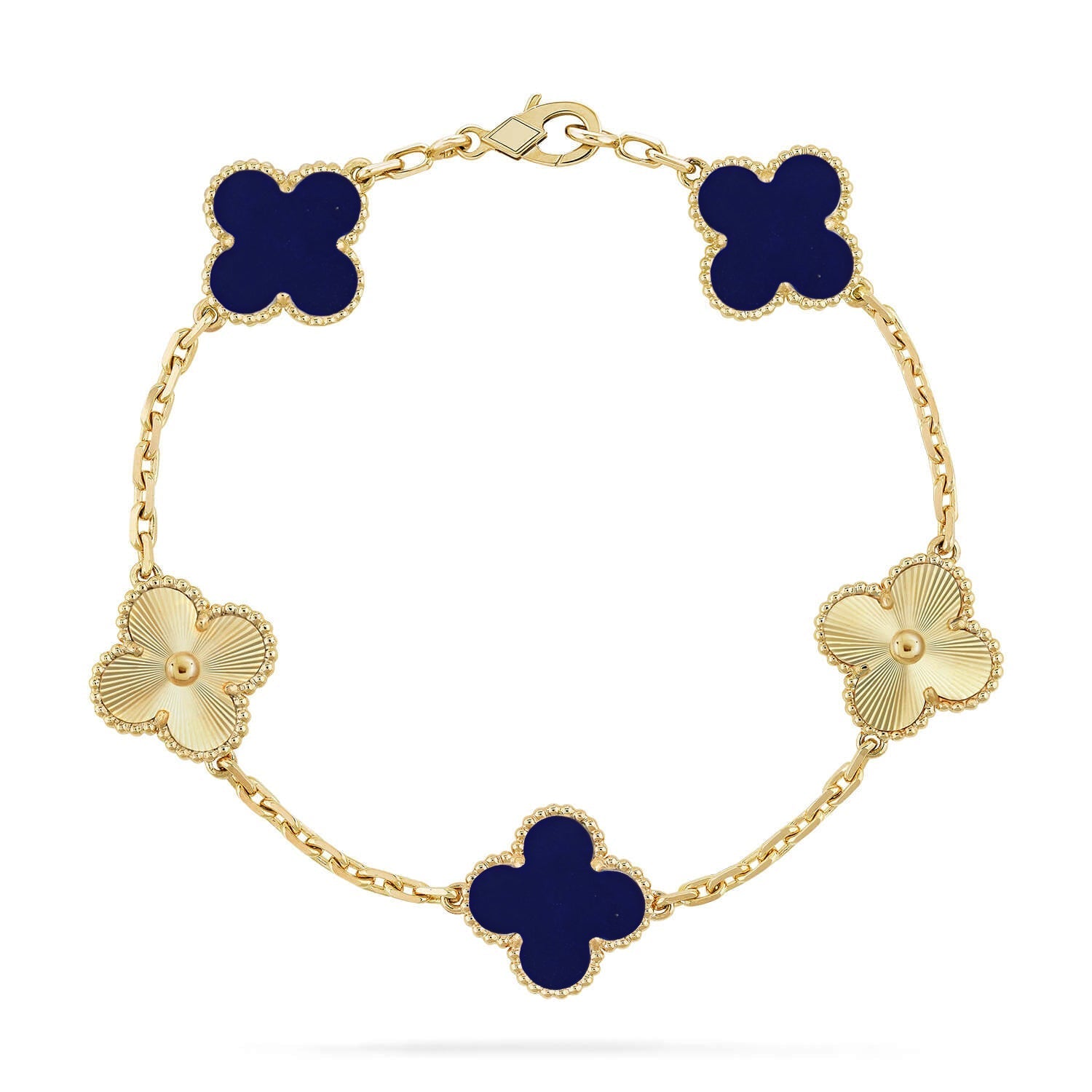 [Dream]New CLOVER 5 MOTIF LAPIS LAZULI BRACELET COLLECTION