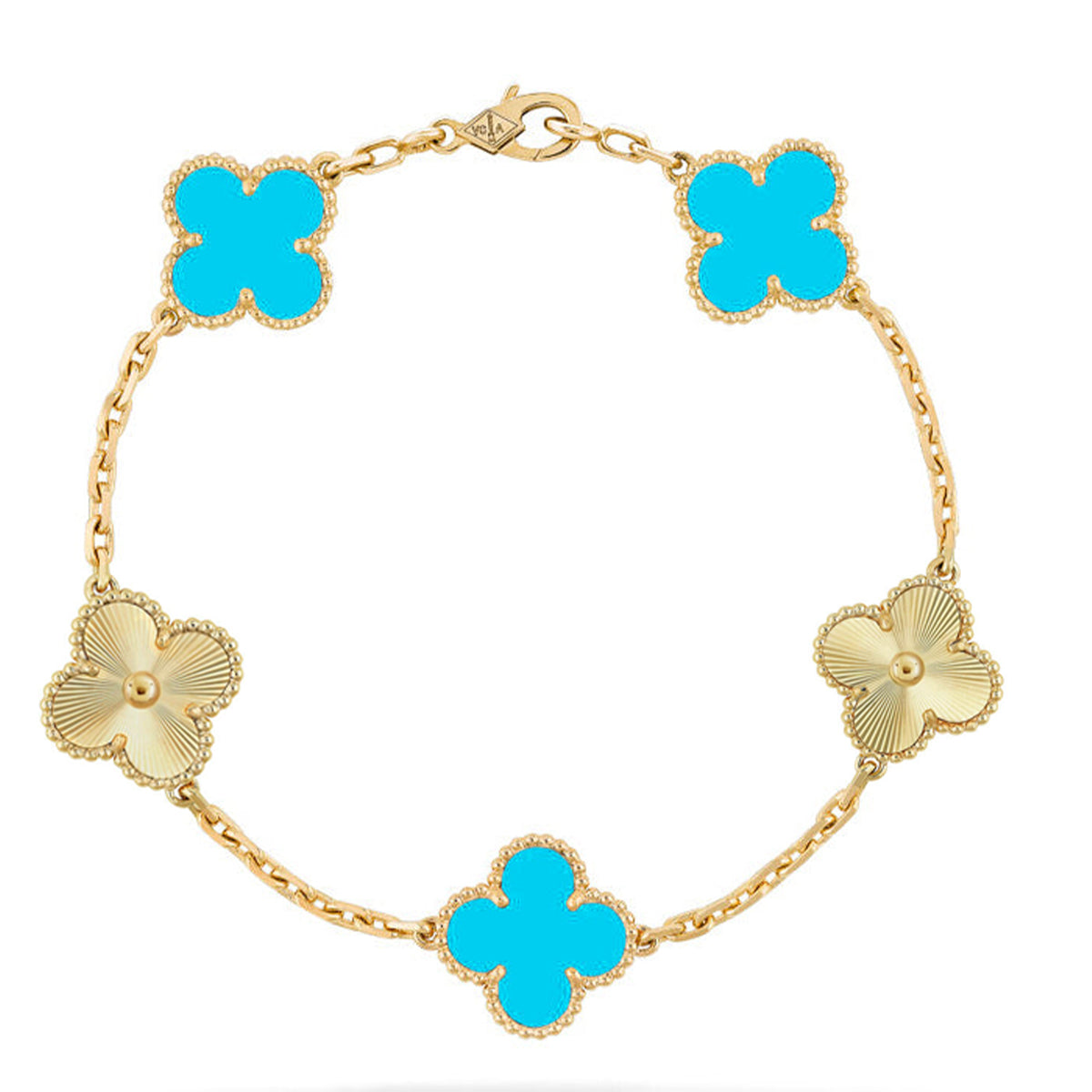 [Dream]New  CLOVER 5 MOTIF TURQUOISE BRACELET COLLECTION