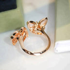 ¡®Dream¡¯TWIN BUTTERFLY DIAMOND MOP RING