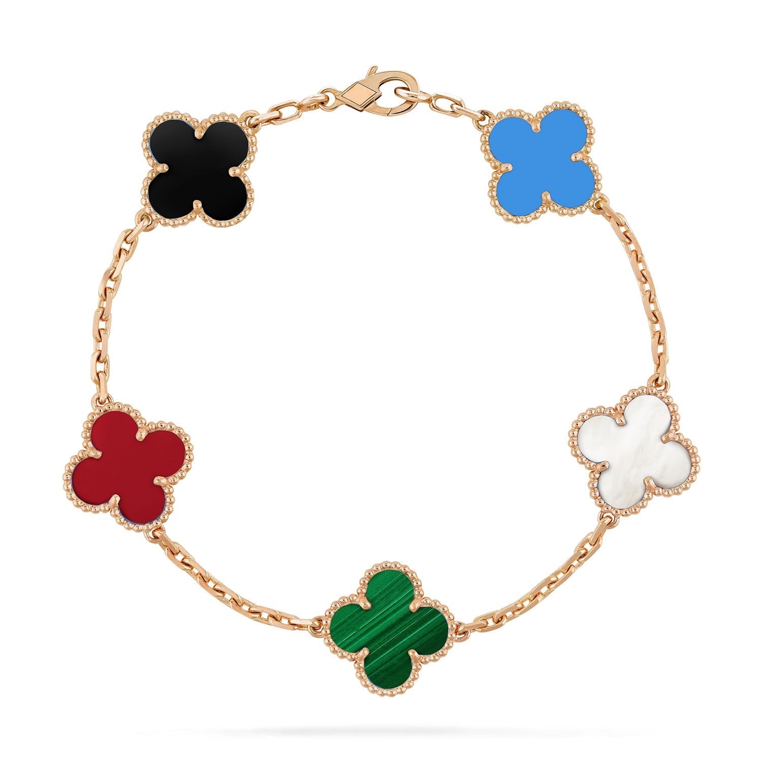 [Dream]New CLOVER 5 MOTIFS MULTICOLOR BRACELET