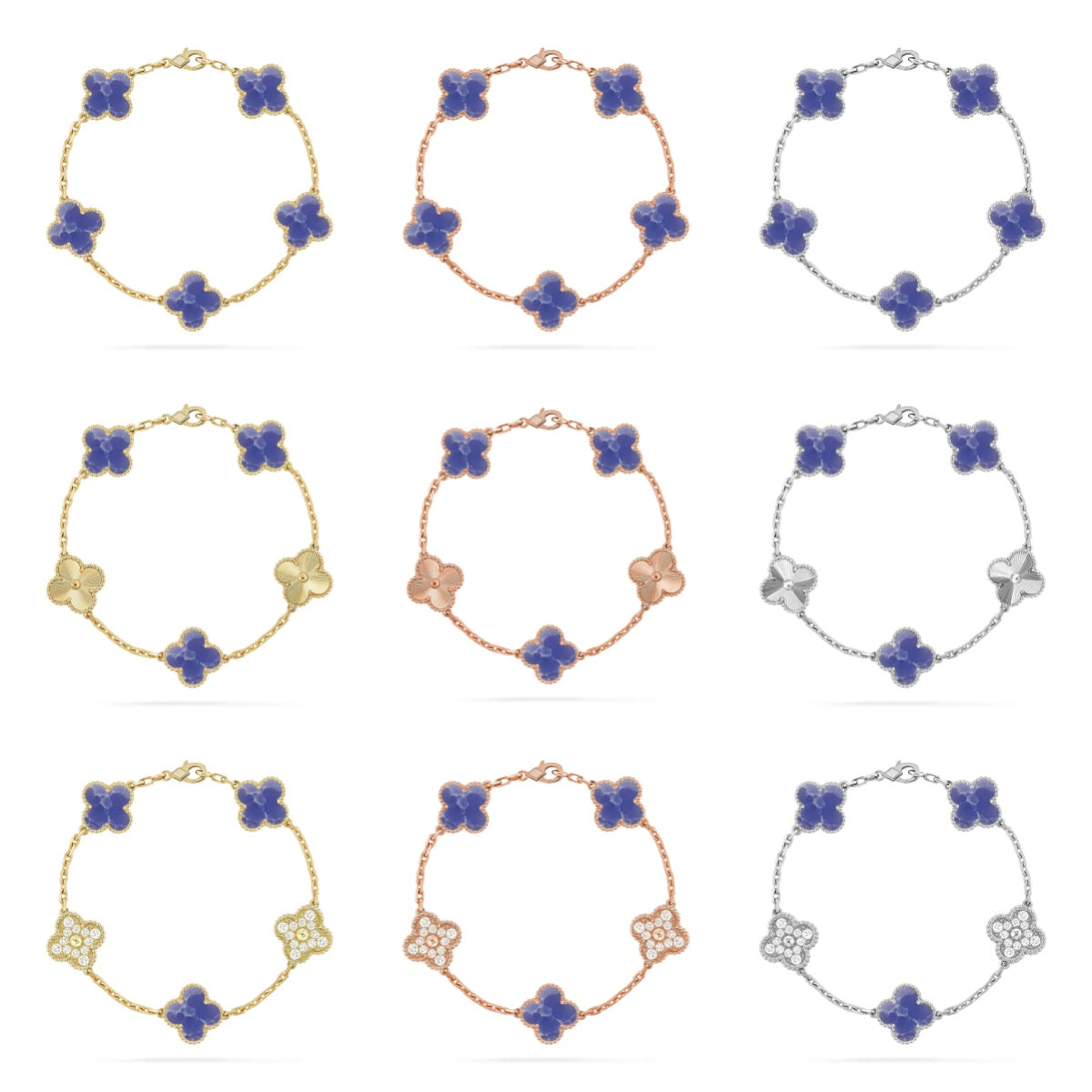 [Dream]New CLOVER 5 MOTIF BLUE VEINS BRACELET COLLECTION