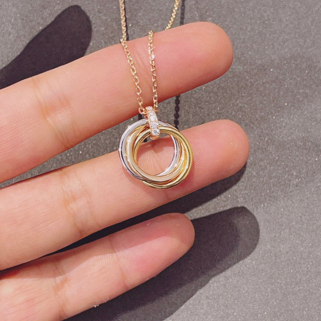 ¡®Dream¡¯TRINITY NECKLACE GOLD  DIAMONDS