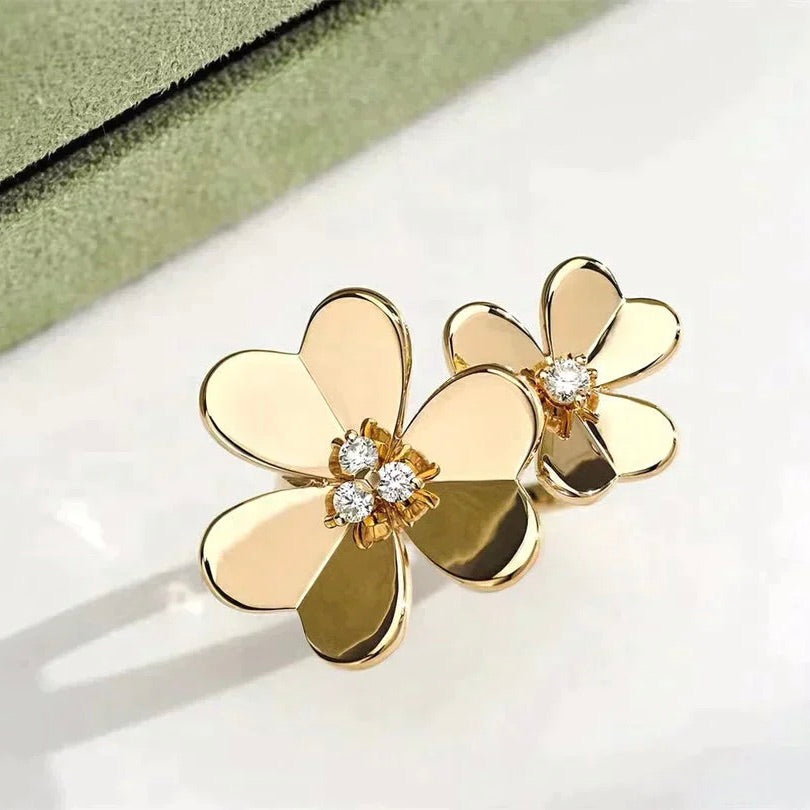 ¡®Dream¡¯CLOVER COMOS GOLD DIAMOND RING