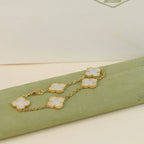 [Dream]New CLOVER WHITE PEARL MOP 5 MOTIF BRACELET COLLECTION