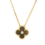 ¡®Dream¡¯CLOVER 15MM DIAMOND AND MOTHER-OF-GREY NECKLACE