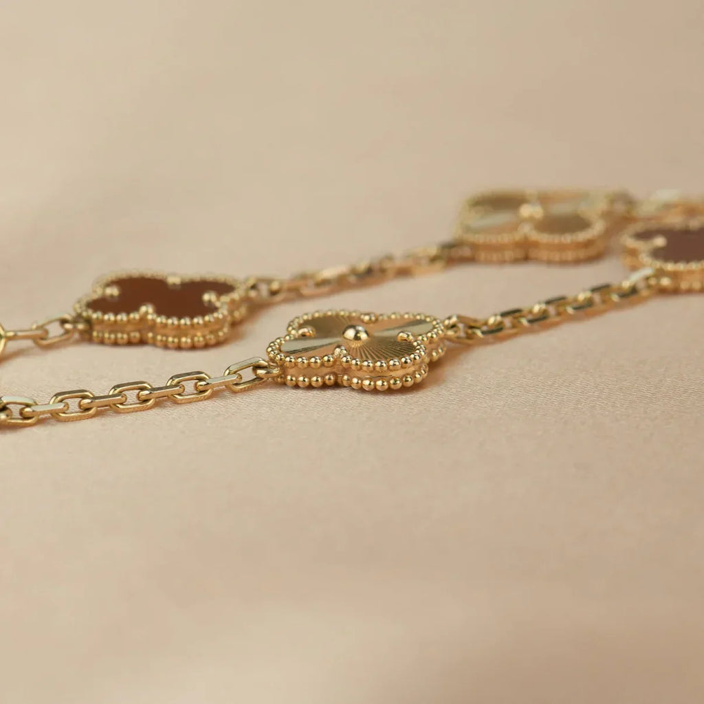 [Dream]Neue ARMBANDKOLLEKTION KLASSISCHES KLEEBBLATT 5 MOTIVE IN ROTEM KARNEOL