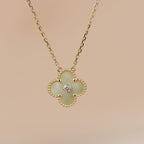 ¡®Dream¡¯CLOVER 15MM DIAMOND GOLD MOTHER OF PEARL NECKLACE