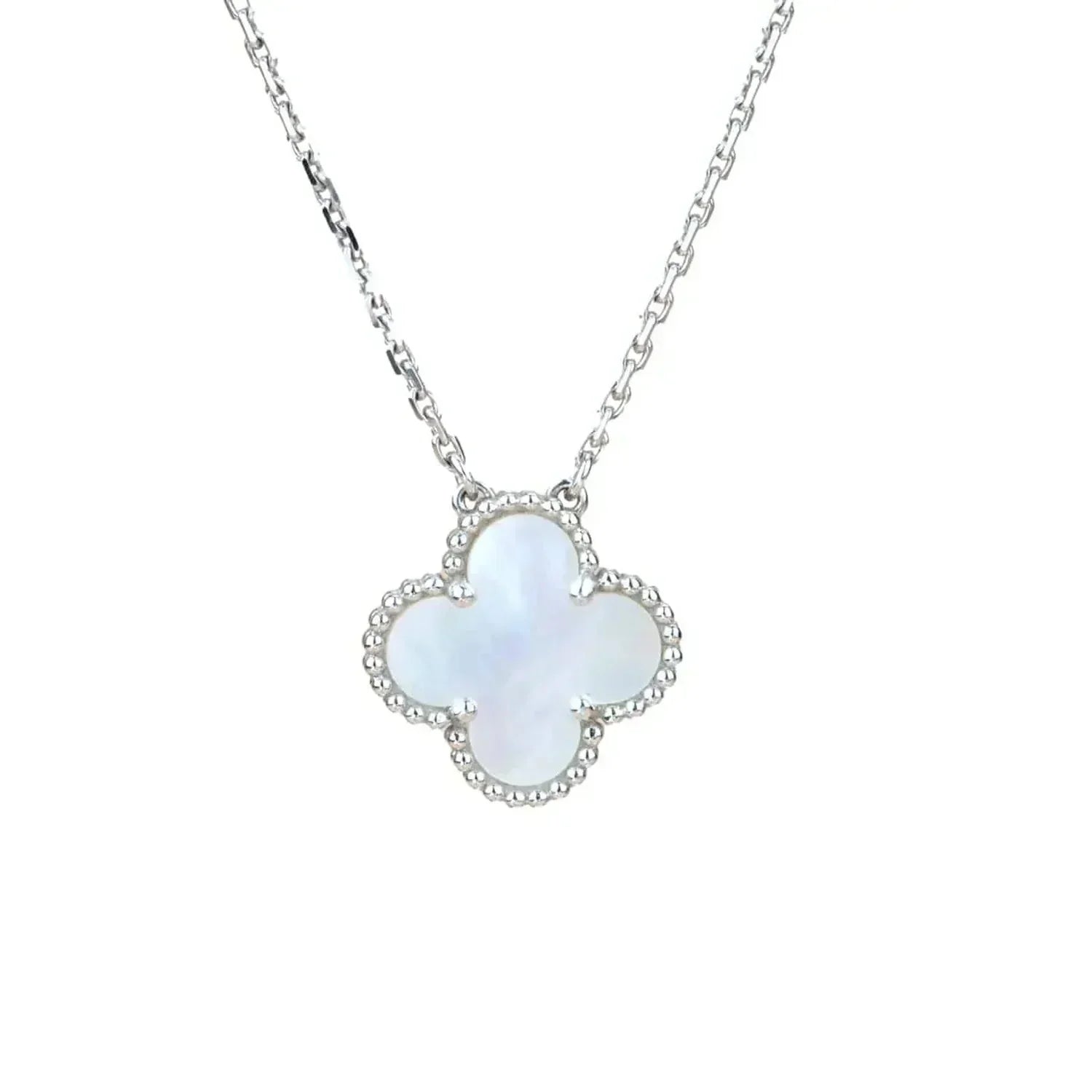 ¡®Dream¡¯CLOVER  15MM WHITE MOTHER-OF-PEARL SILVER