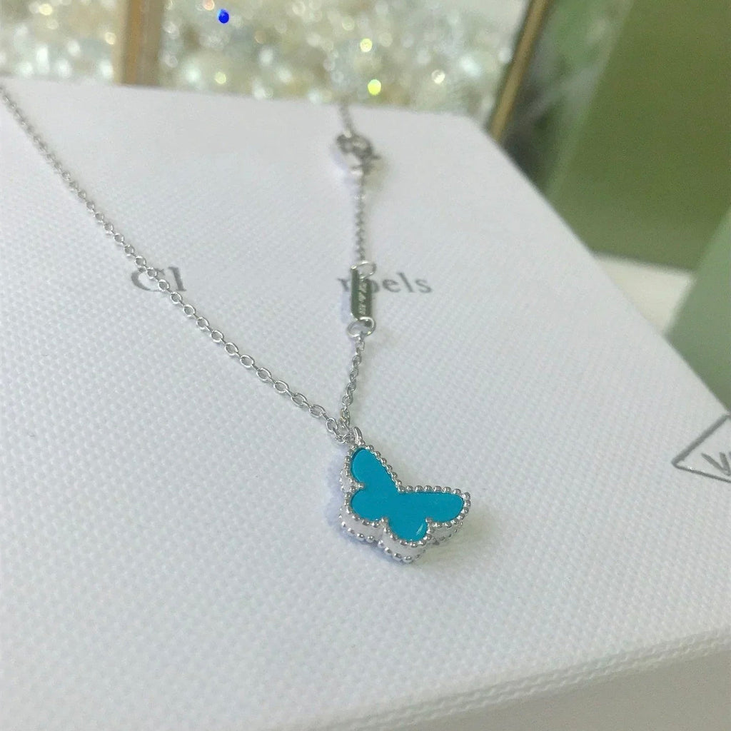 „Traum“ SCHMETTERLING TÜRKOISER SCHMETTERLINGSARMREIF SILBER
