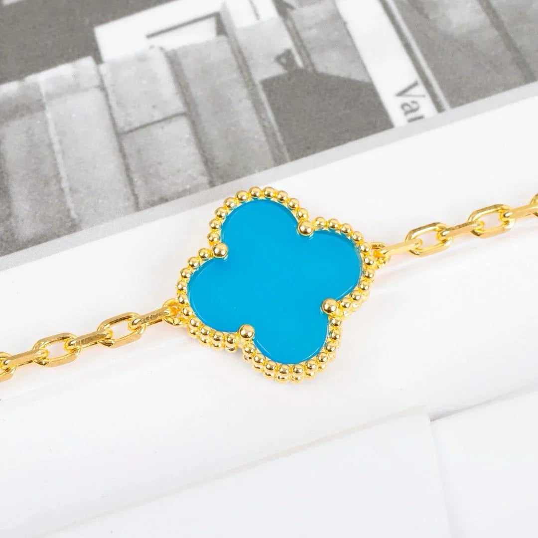 [Dream]New  CLOVER 5 MOTIF TURQUOISE BRACELET COLLECTION
