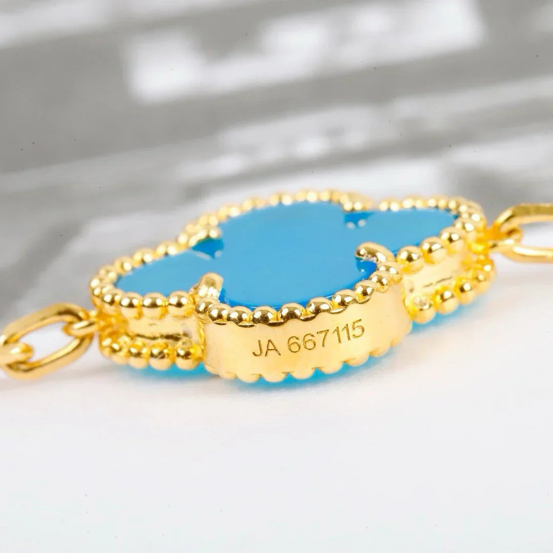 [Dream]New  CLOVER 5 MOTIF TURQUOISE BRACELET COLLECTION