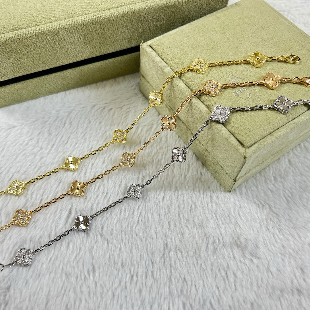 [¡®Dream¡¯]CLOVER 6 MOTIF DIAMOND LASER BRACELET
