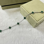 [¡®Dream¡¯]CLOVER 6 MOTIF MALACHITE BRACELET