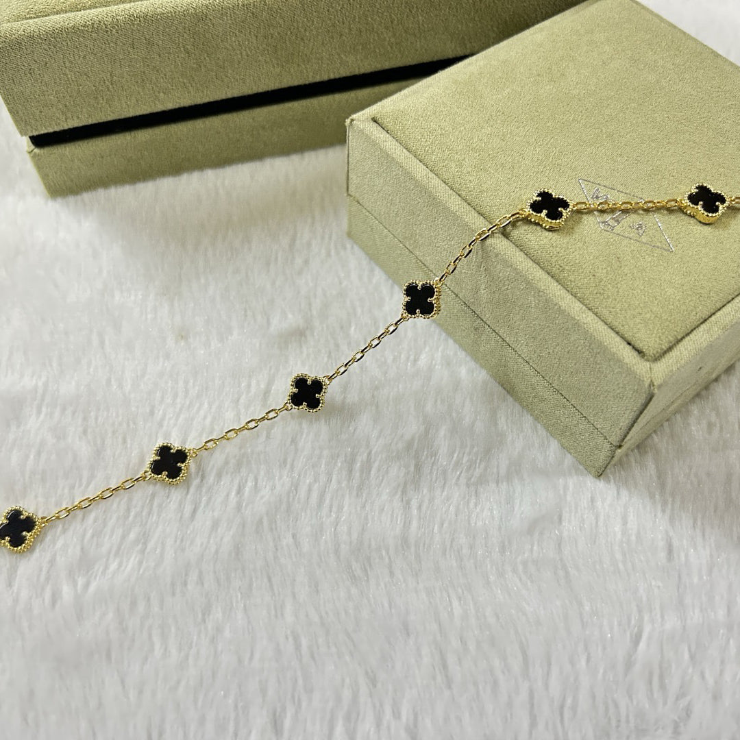 [¡®Dream¡¯]CLOVER 6 MOTIF  ONYXS BRACELET