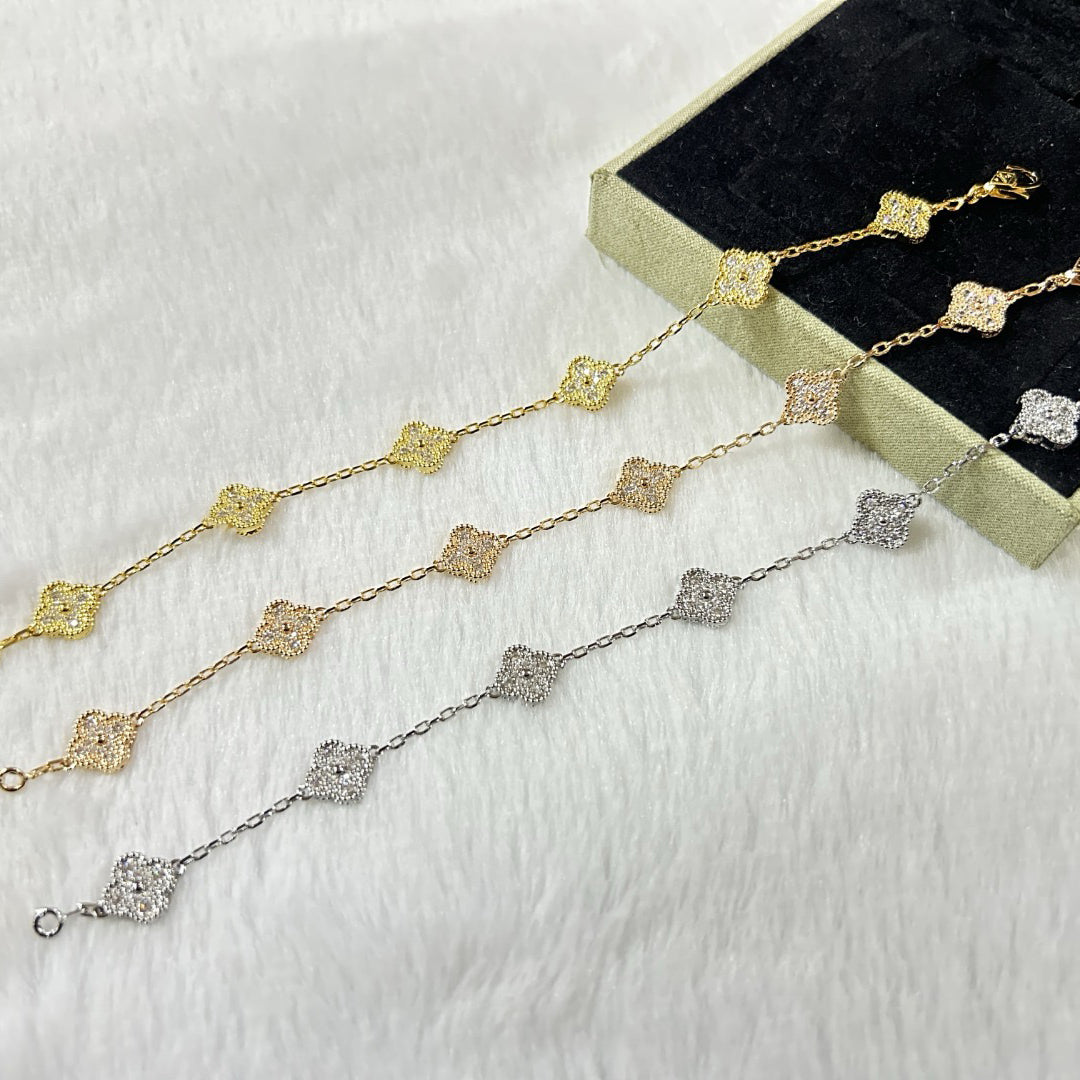[Dream]New CLOVER 6 MOTIF DIAMOND BRACELET