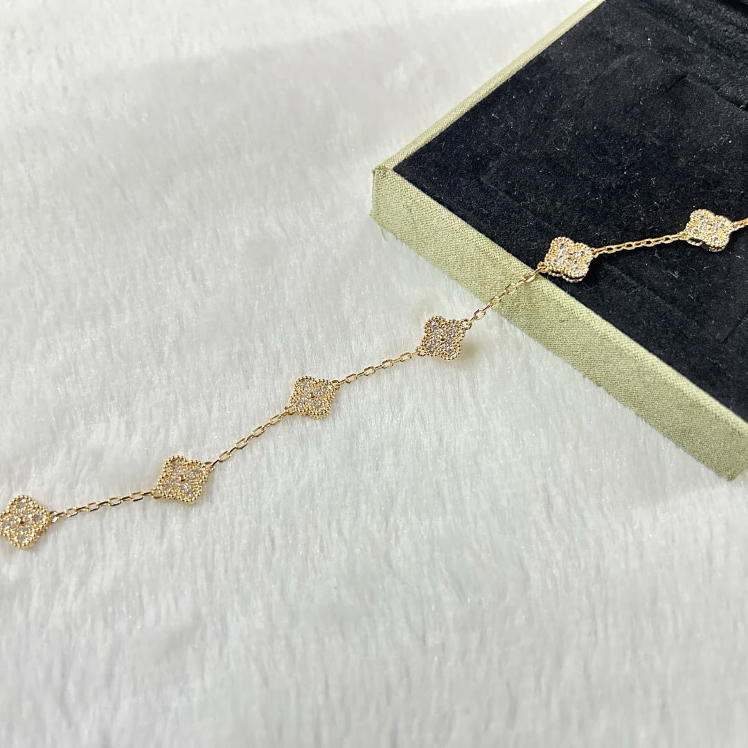 [Dream]New CLOVER 6 MOTIF DIAMOND BRACELET
