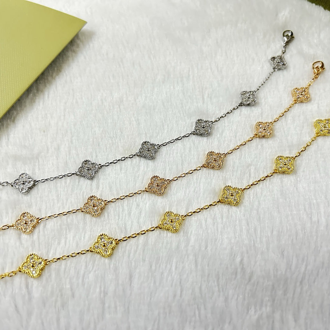 [Dream]New CLOVER 6 MOTIF DIAMOND BRACELET