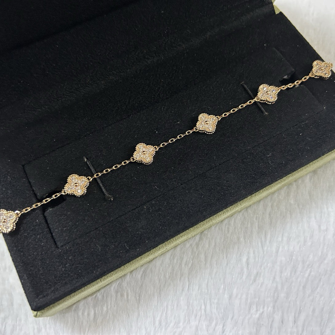 [Dream]New CLOVER 6 MOTIF DIAMOND BRACELET