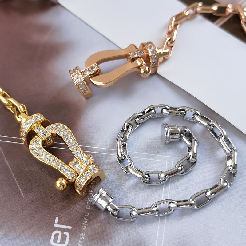 ¡®Dream¡¯FORCE LARGE HORSESHOE CLASP  METAL BRACELET