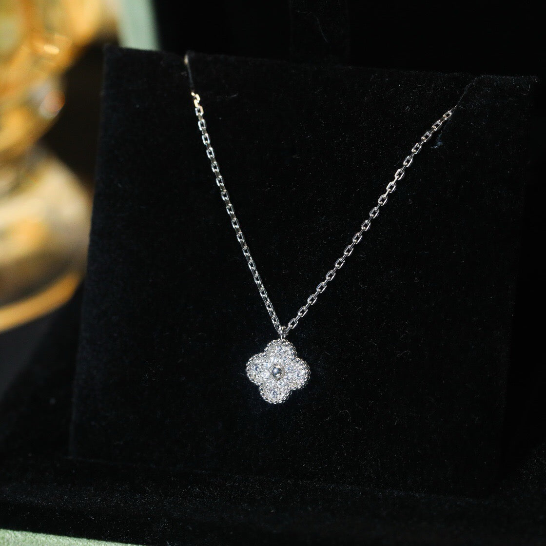 ¡®Dream¡¯CLOVER MINI 9.5MM PENDANT DIAMOND NECKLACE