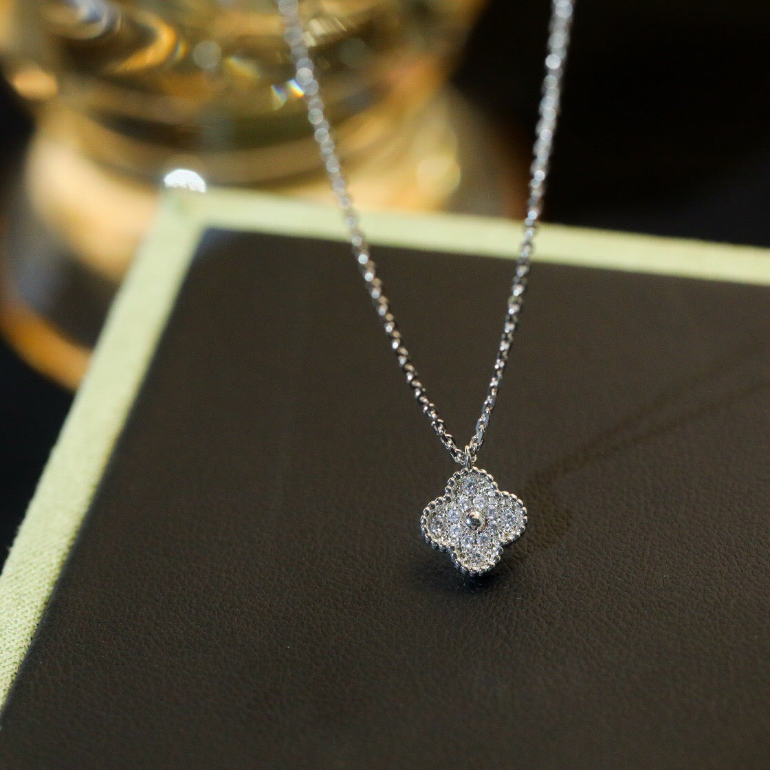 ¡®Dream¡¯CLOVER MINI 9.5MM PENDANT DIAMOND NECKLACE