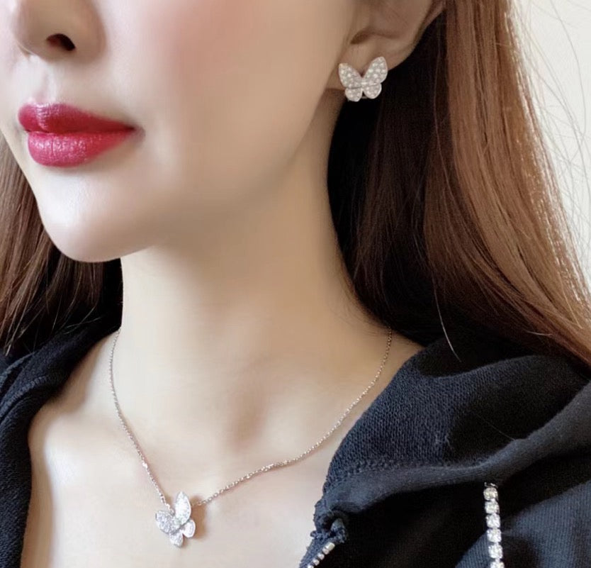 ¡®Dream¡¯BUTTERFLY ALL DIAMOND EARRINGS