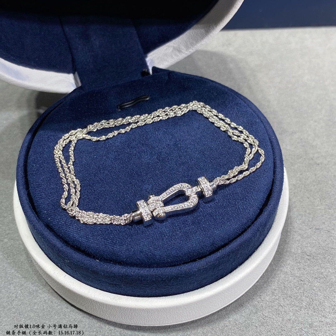 ¡®Dream¡¯FORCE SMALL HORSESHOE  DIAMOND CHAIN ROPE BRACELET