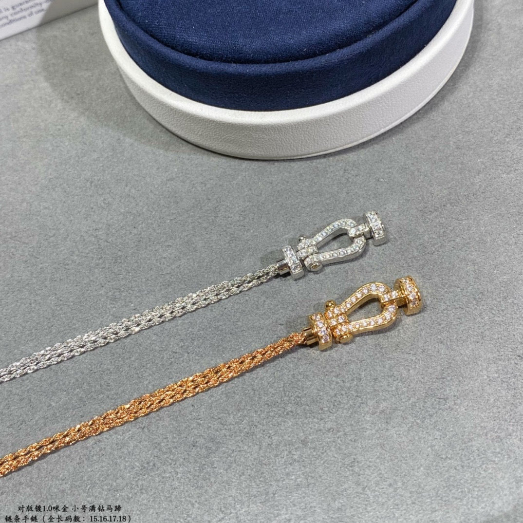 ¡®Dream¡¯FORCE SMALL HORSESHOE  DIAMOND CHAIN ROPE BRACELET