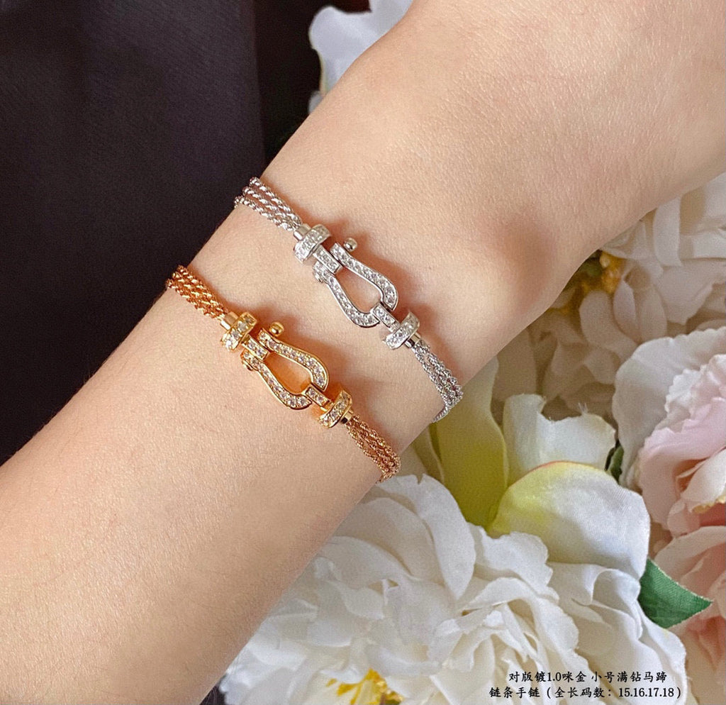 ¡®Dream¡¯FORCE SMALL HORSESHOE  DIAMOND CHAIN ROPE BRACELET