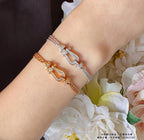 ¡®Dream¡¯FORCE SMALL HORSESHOE  DIAMOND CHAIN ROPE BRACELET