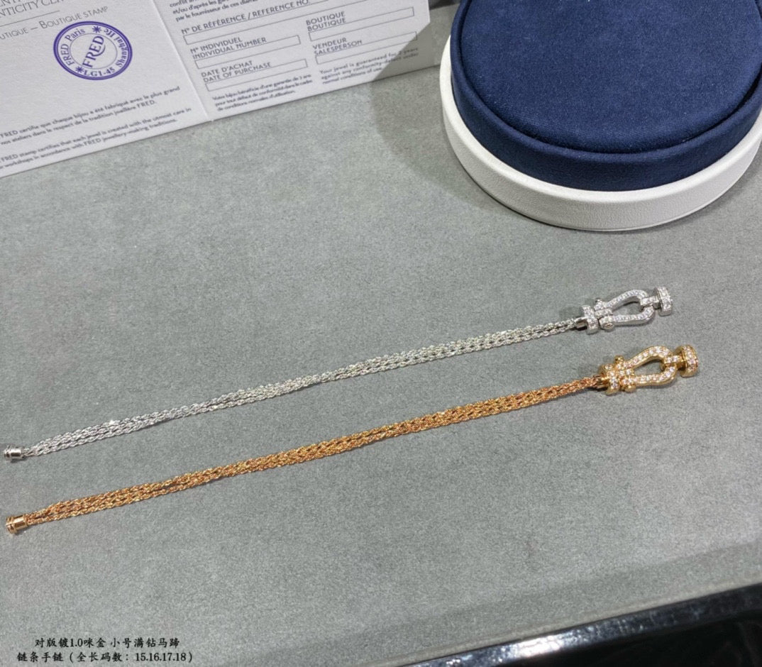 ¡®Dream¡¯FORCE SMALL HORSESHOE  DIAMOND CHAIN ROPE BRACELET