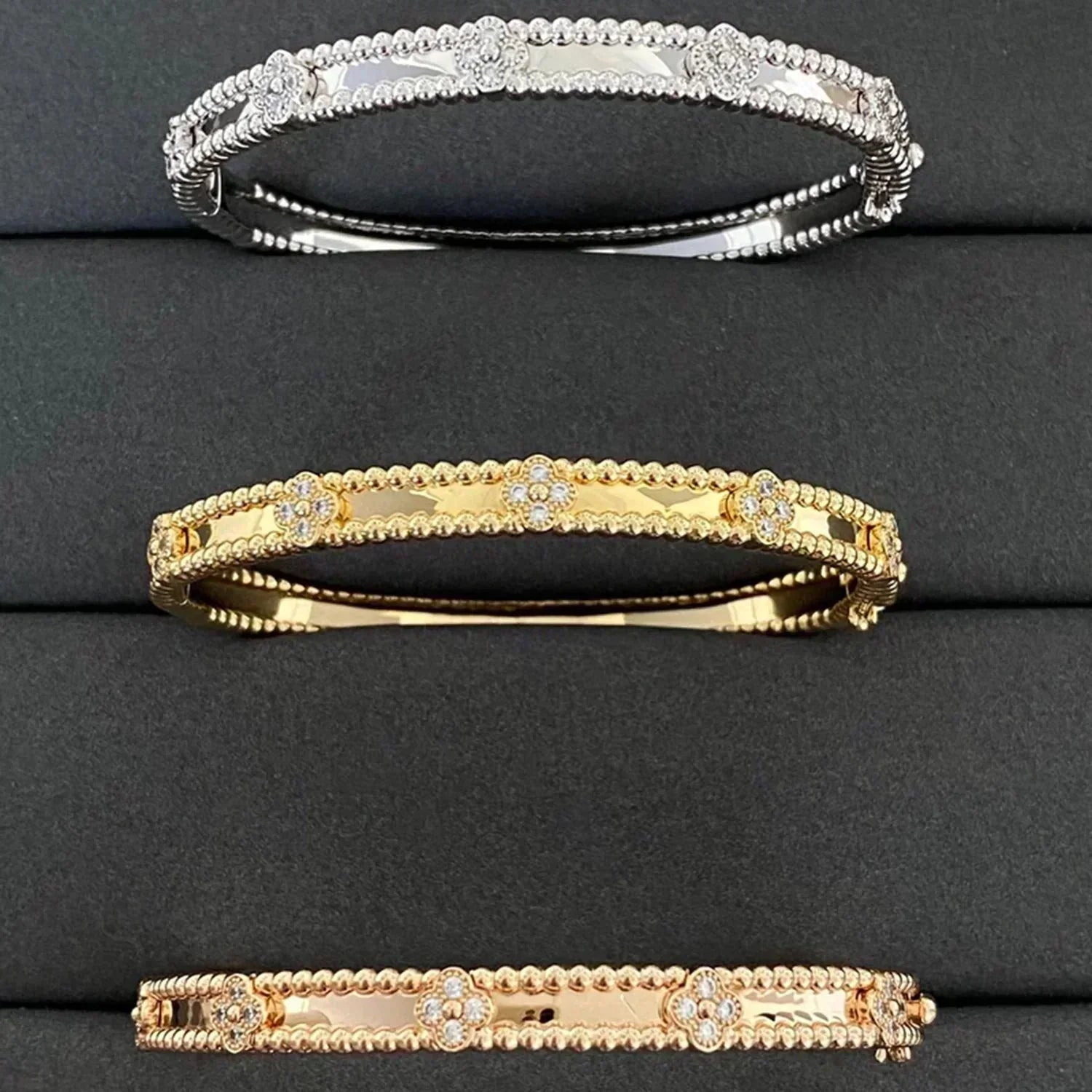¡®Dream¡¯CLOVER BRACELET 4MM DIAMONDS