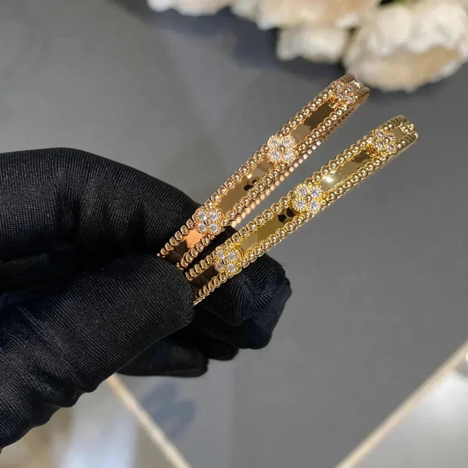 ¡®Dream¡¯CLOVER BRACELET 4MM DIAMONDS