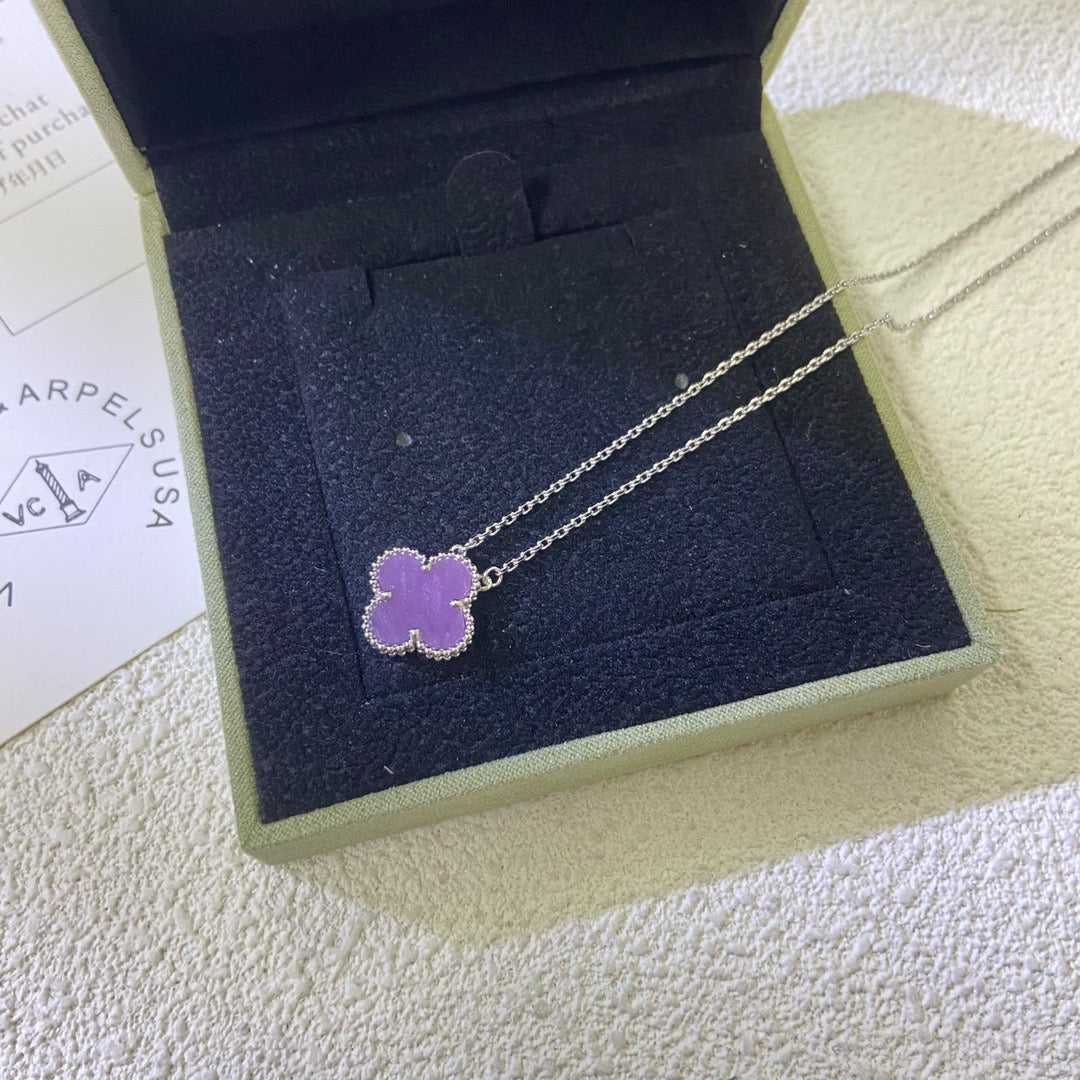 ¡®Dream¡¯CLOVER 15MM  PURPLE VIOLET NECKLACE